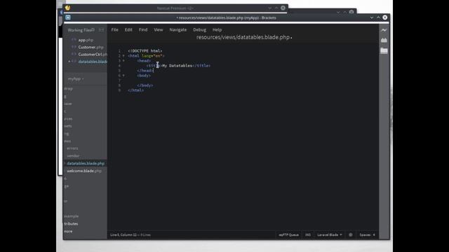 Laravel 5.3 with Datatables (MySQL) смотреть онлайн