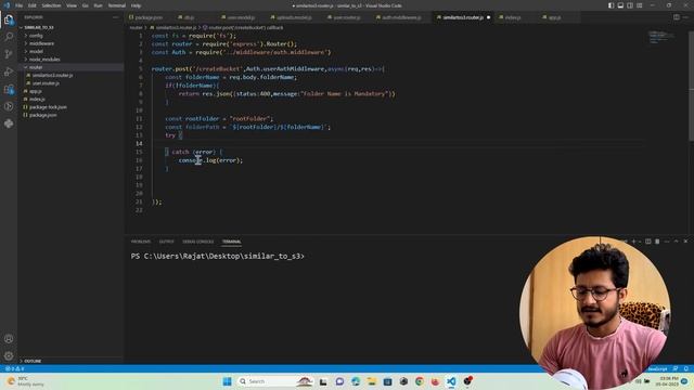 Creating Bucket/Folder/Directory in NodeJS using fs module - NodeJS S3 Bucket Like Service - PART смотреть онлайн