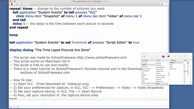 Free Time Lapse Software Mac Using VLC And A Webcam Video Tutorial - AppleScript Free Download смотреть онлайн