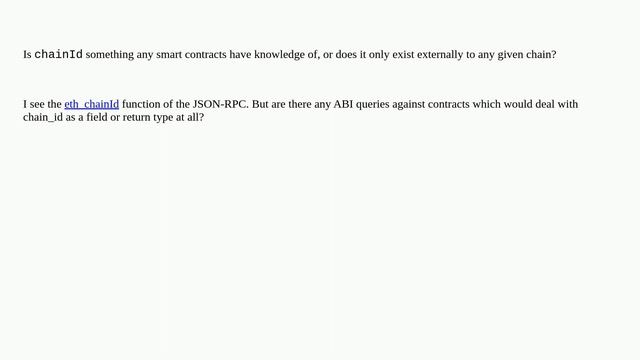 Ethereum: Does chain_id exist in any smart contracts? смотреть онлайн