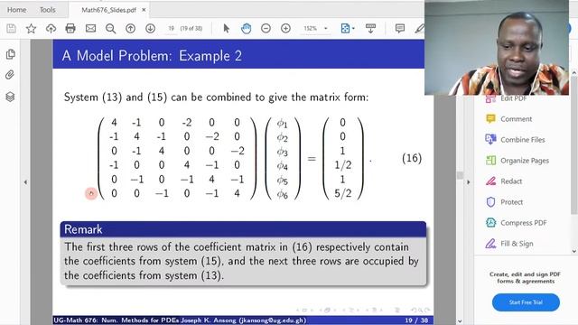 Math676 LEC21 Elliptic PDEs: A Model Problem and Jacobi Method смотреть онлайн