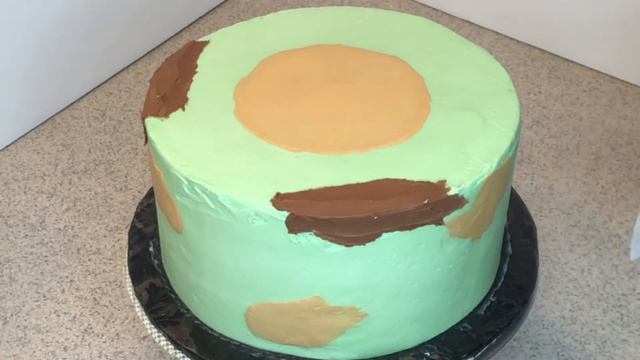 Buttercream Camouflage Cake 🦌 Simple Cake For A Hunter