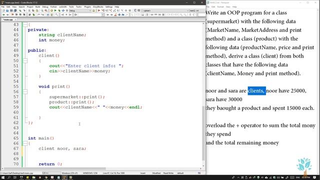 C++ / OOP / (Exercise) Inheritance with Operator Overloading смотреть онлайн