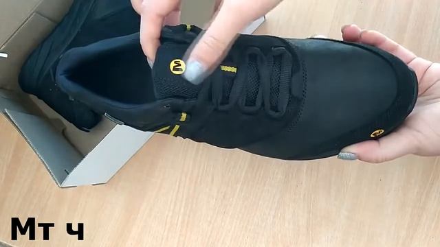 Мужские кожаные кроссовки MERRELL МТ Black чёрные смотреть онлайн