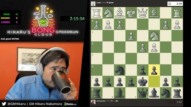 Hikaru Bongcloud Speedrun Part 5 - Aim HIGH смотреть онлайн