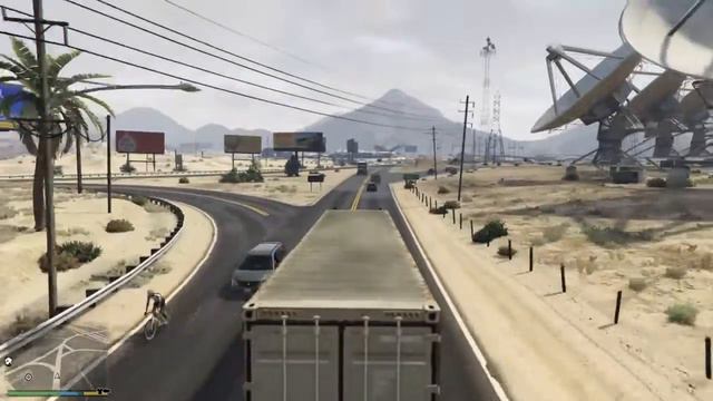 GTA 5 Прыжок на тягаче в пустыне версия 1 смотреть онлайн