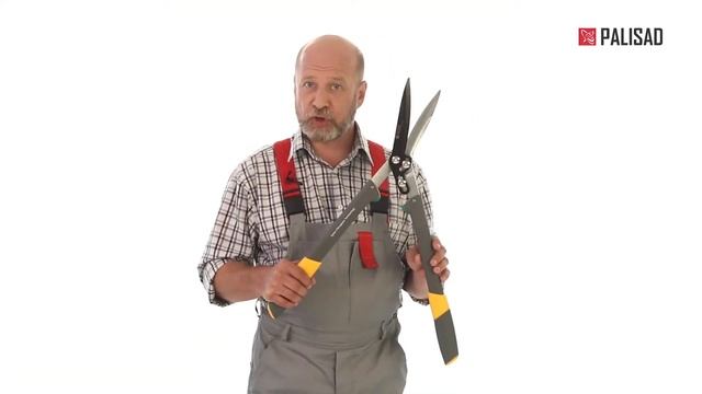 Кусторез с прямыми лезвиями, 620 мм, рычажный мех, нейлоновые рукоятки, PALISAD LUXE смотреть онлайн