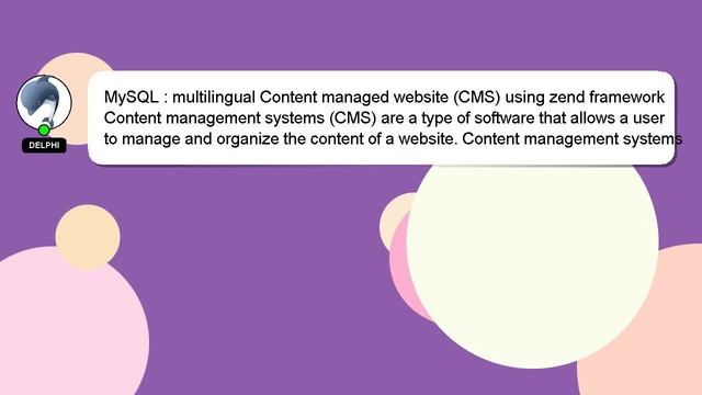 MySQL : multilingual Content managed website (CMS) using zend framework смотреть онлайн