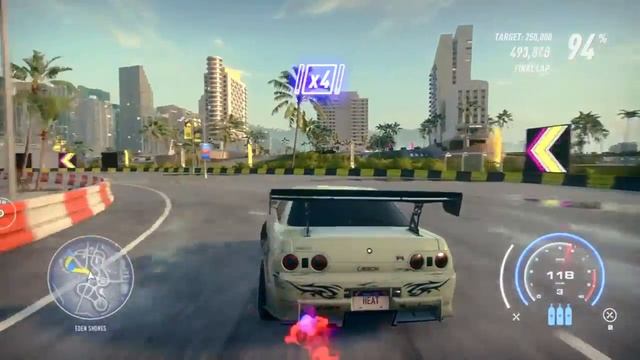 NFS Heat / Nissan Skyline R32 V-Spec Best Drift settings and Trials / Easy 500K Score смотреть онлайн