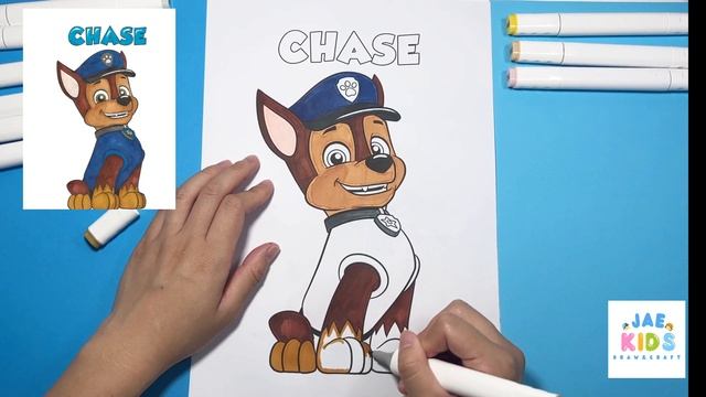 Paw Patrol coloring book| Chase Coloring Page| Chase Paw Patrol | 汪汪队阿奇涂色 смотреть онлайн