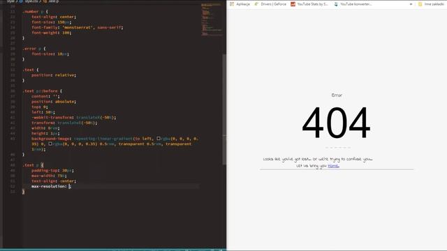 404 Error Page - Create a animation template Using HTML & CSS смотреть онлайн