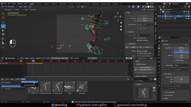 Blender Pose Library Tutorial смотреть онлайн