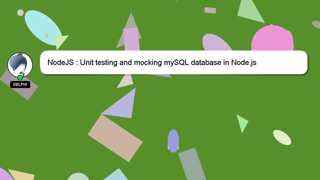 NodeJS : Unit testing and mocking mySQL database in Node.js смотреть онлайн