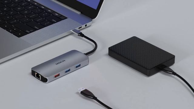MOKiN 9 IN 1 USB HUB To HDMI Adapter| Super Speed With Multiports