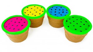 Учим Цвета с Разноцветными Сюрпризами из Кинетического Песка