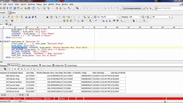 [18] Oracle SQL - Date Functions смотреть онлайн