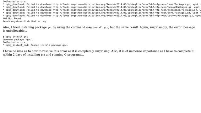 Trouble with opkg package manager in Angstrom embedded linux on Colibri module ARM v7 processor смотреть онлайн