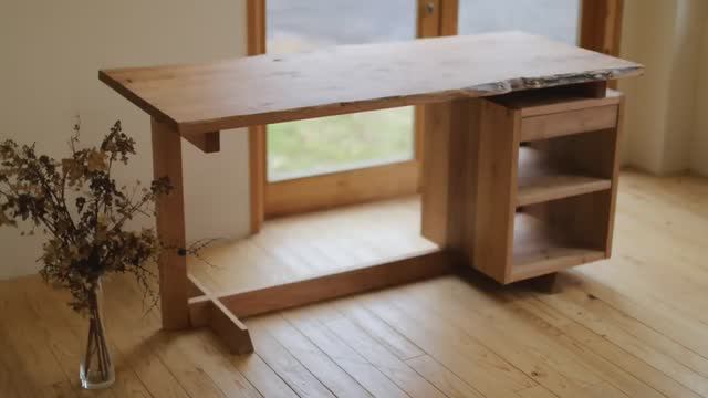 ISHITANI - Making A Single Pedestal Solid Wood Desk