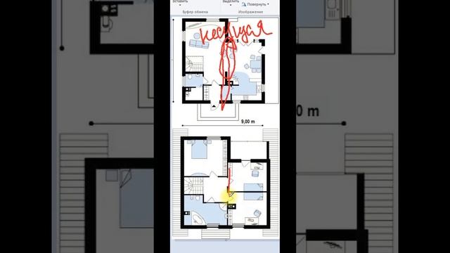 Разбор каркасного проекта 9 на 9 метров. Проект дома - воздушный замок. Проект девочки архитектора