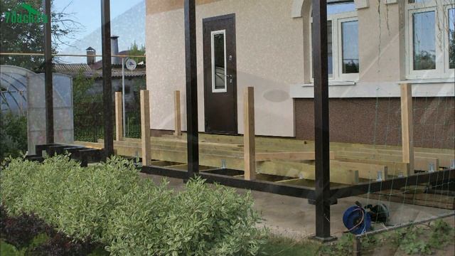 ? Как построить веранду: металлокаркас, террасная доска из лиственницы - 7 дач