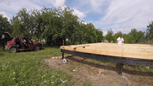 Установка половых лаг каркасного дома смотреть онлайн