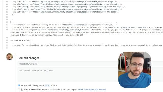 Easiest way to set up your GitHub profile page | GitHub ReadMe tutorial смотреть онлайн