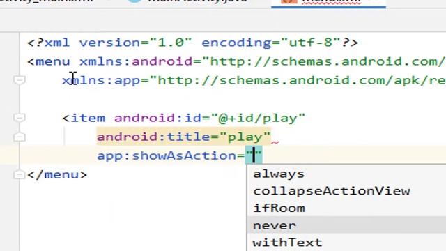 Create Options Menu on Action Bar in Android Studio | Part 1 | (2021) смотреть онлайн