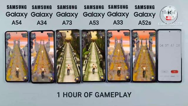 Samsung A54 vs A34 vs A73 vs A53 vs A33 vs A52s Battery Drain Test _ BATTERY TEST смотреть онлайн