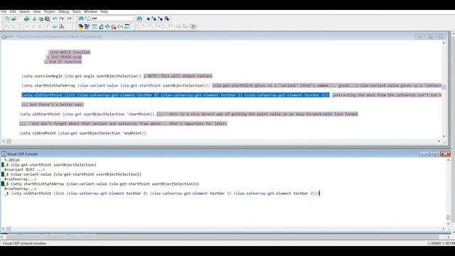 AutoLISP vs Visual LISP Part 4 - Code Example (Visual LISP) смотреть онлайн