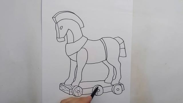 How to draw the Trojan Horse | Learn to Draw step by step смотреть онлайн