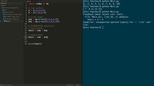 Belajar NumPy [Python Data Analisis] #03 - Operasi Aritmatika смотреть онлайн