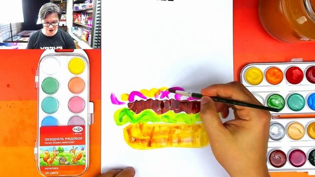 Рисуем БУРГЕР - уроки рисования Вкусняшки смотреть онлайн