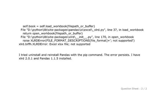 Pandas : Pandas cannot open an Excel (.xlsx) file смотреть онлайн