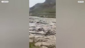 Грузовики уносит потоком! Селевые потоки в Дагестане
