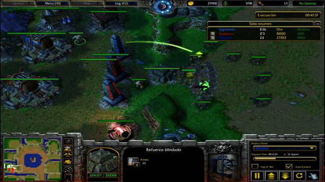 La invasiòn zombie ( FÀCIL , 50 Zombies , Refresco 120 segundos ) - Warcraft 3 Custom map смотреть онлайн