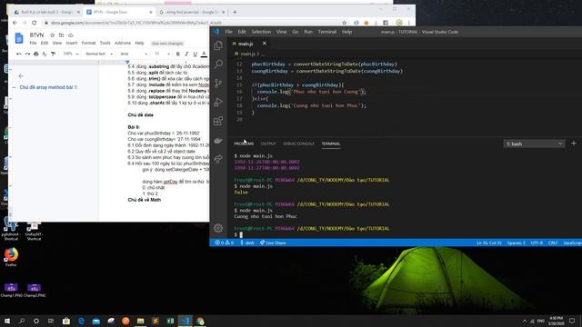 [Javascript căn bản] Hướng dẫn làm bài tập về Date method смотреть онлайн