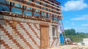 Пристройка 8 на 3 из СИП панелей к одноэтажному кирпичному дому