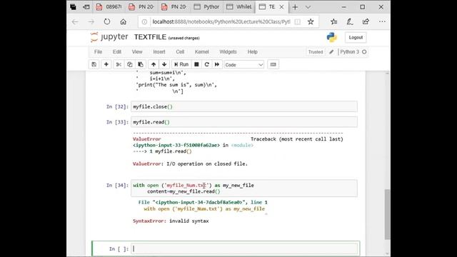 Python Lecture_11, How we can # read, #write #open #text files смотреть онлайн