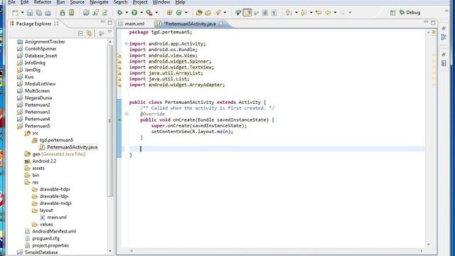 Eclipse Android Tutorial - Spinner смотреть онлайн