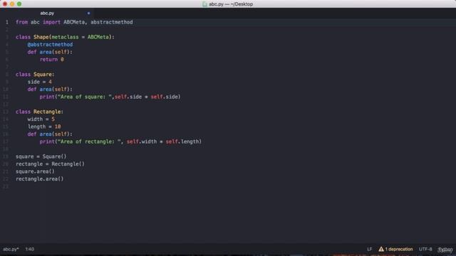 004 Implementing an Abstract Base Class part19 python смотреть онлайн