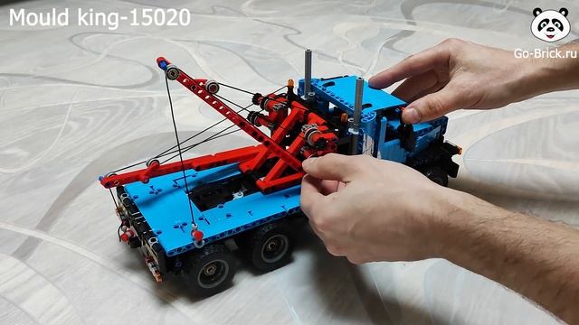 Грузовик с кран-балками Mould king 15020 смотреть онлайн