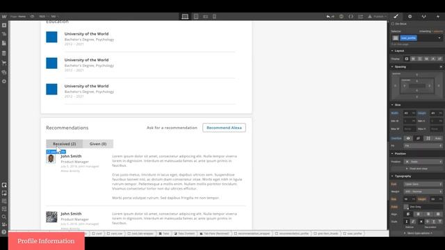 Building a LinkedIn Profile Page in Webflow смотреть онлайн