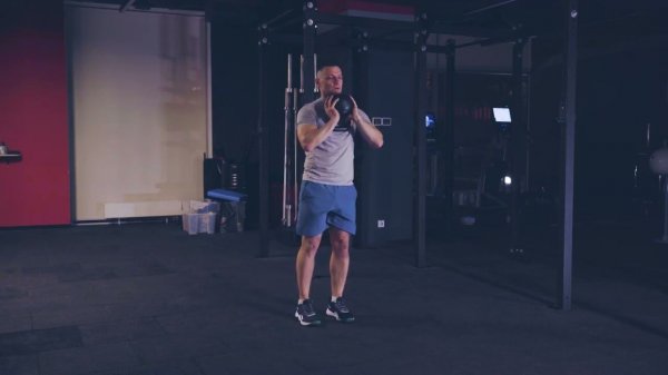 Гоблет выпад шагом назад/ Goblet reverse lunge