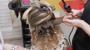 Как сделать афрокудри на волосы средней длины. Накрутка локонов на плойку.