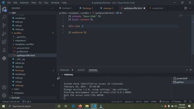 Updating Users Profile | Blog CMS with Django - part 6 смотреть онлайн