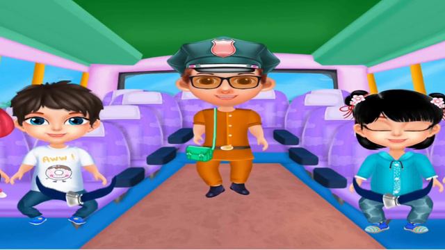 Wheel on The bus kids poem! Newsury Rhymes funny songs! Cartoon animations vedio for children смотреть онлайн
