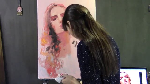 Современный портрет, портрет маслом для новичков, художник Фания Сахарова смотреть онлайн
