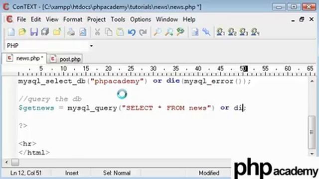 PHP Tutorials Create a news feature Part 2 смотреть онлайн