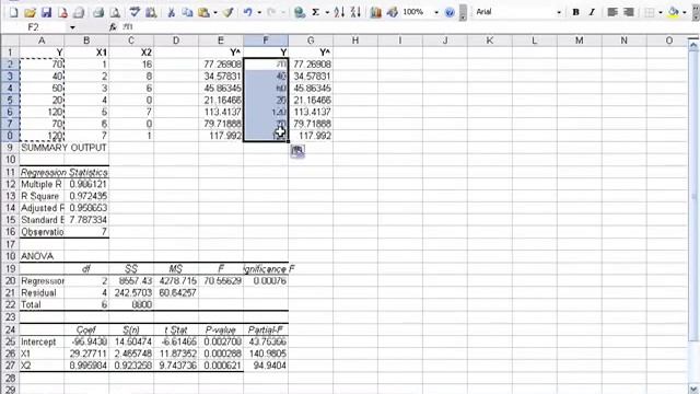 Using Regression in MS Excel 2003 смотреть онлайн