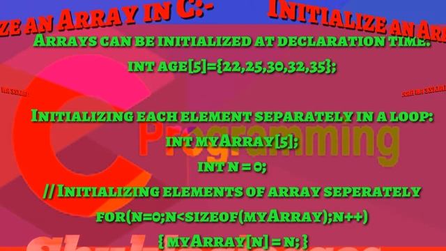 Array in c ? Type of array in c? programming language practical with example watch now||full explai смотреть онлайн